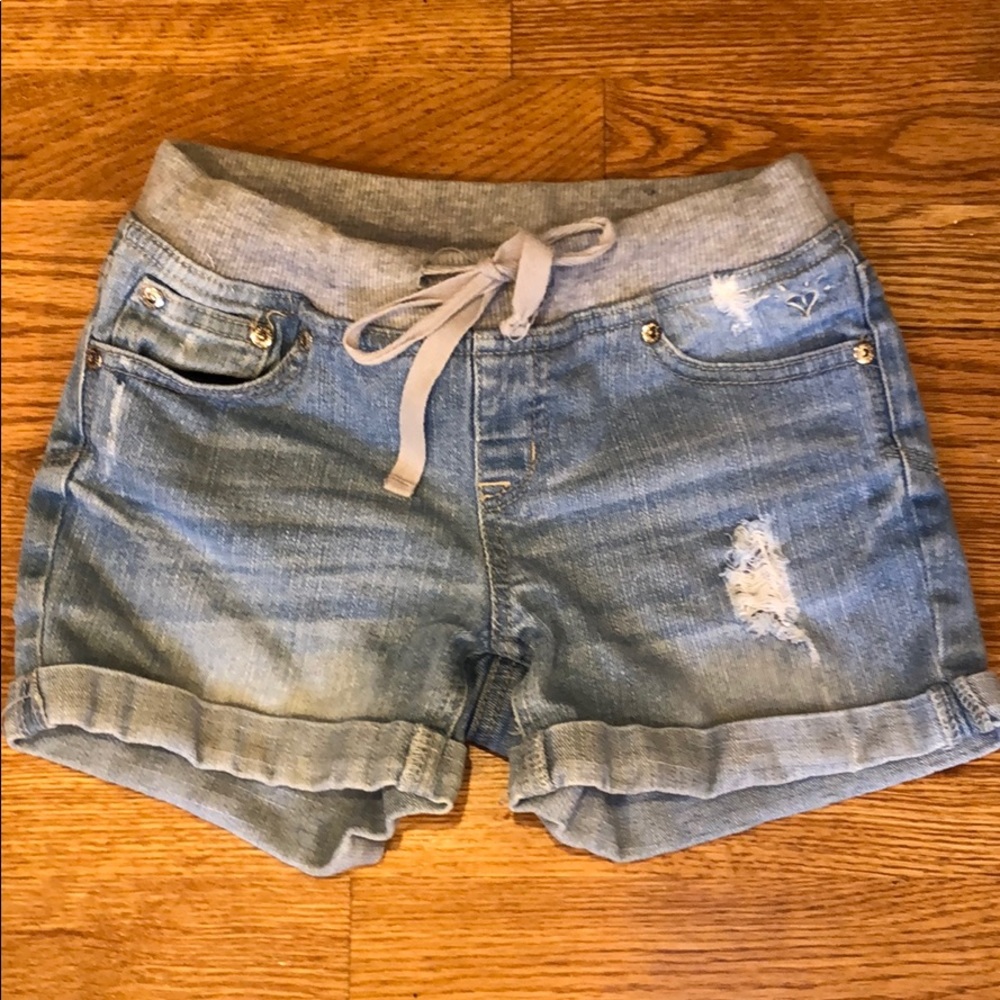 Justice distressed jean shorts